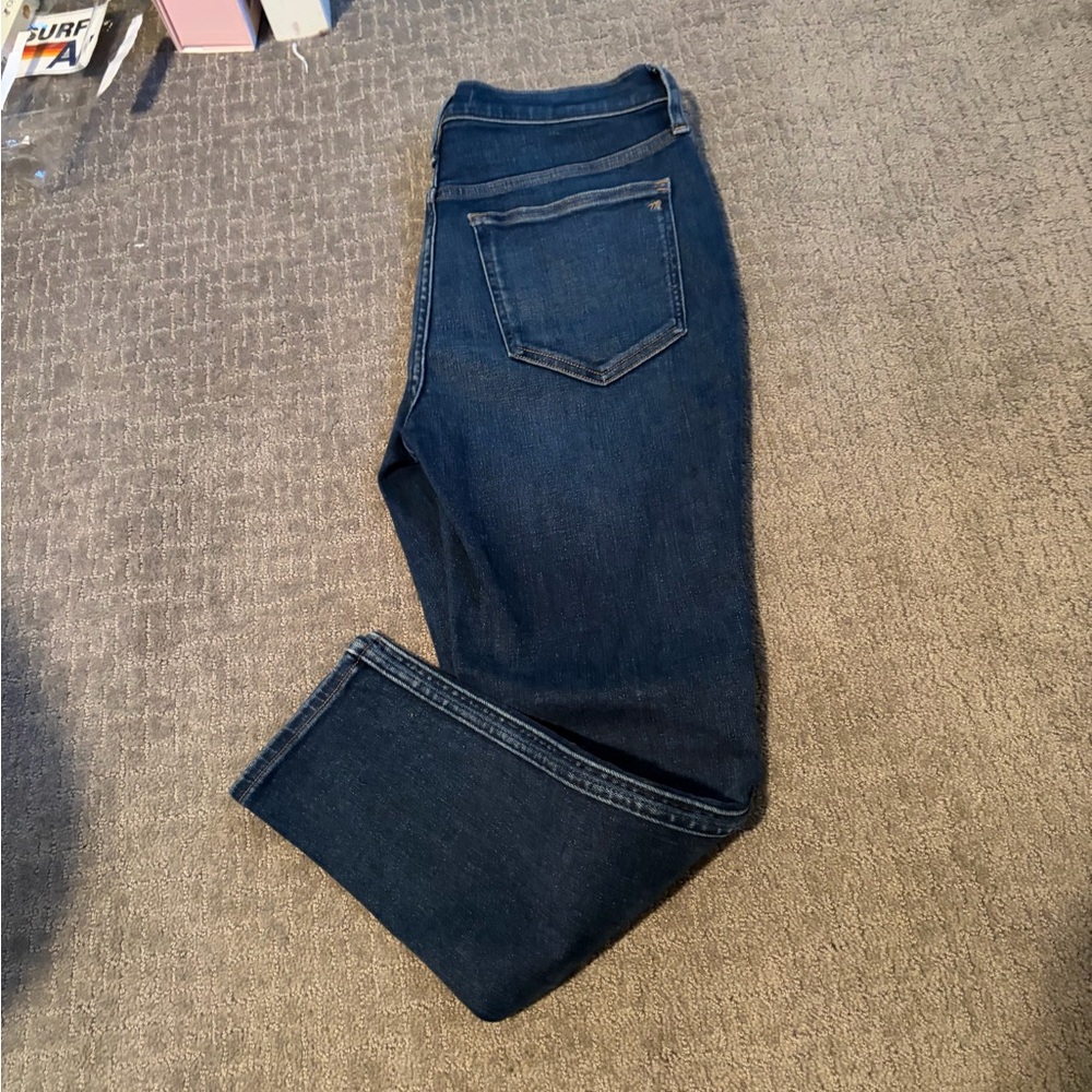Madewell 10” High Rise Skinny Dark Blue Denim Jeans